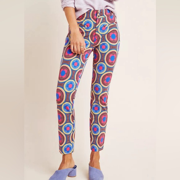 Anthropologie Pants - Anthropologie The Essential Slim Trousers size 0 EUC ankle pants boho